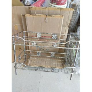 Kệ trạn úp chén bát inox 2 tầng