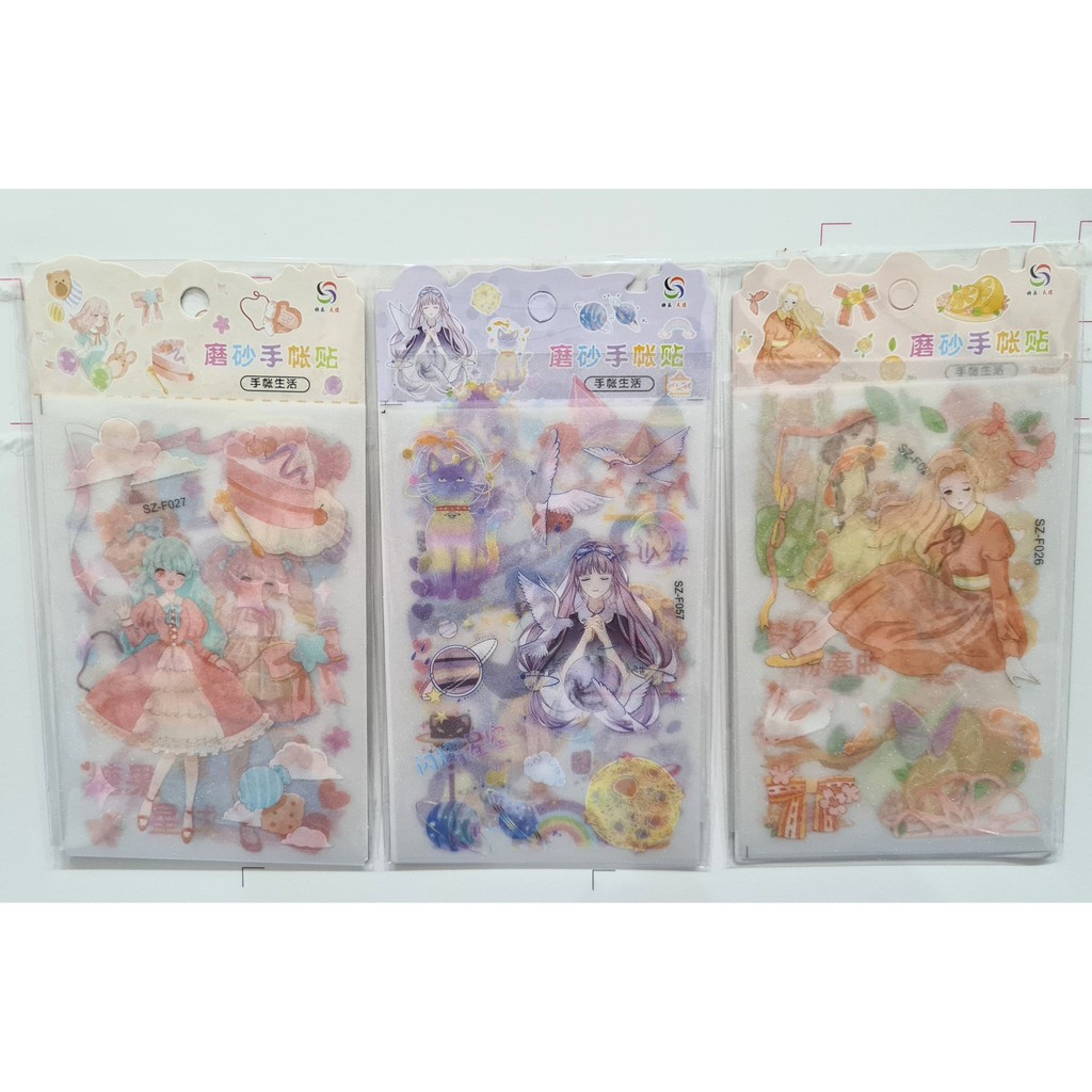 Sticker Nhãn Dán Trang Trí Anime Nhiều Mẫu Bộ 1