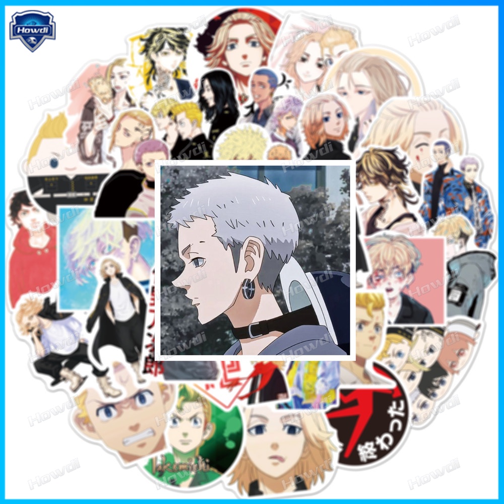 Miếng Dán Trang Trí Mũ Bảo Hiểm / Xe Mô Tô Chống Thấm Nước Hoạ Tiết Anime Tokyo Revenge