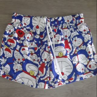Quần short  đôremon kate lụa siêu mát nam ( 40-85kg)