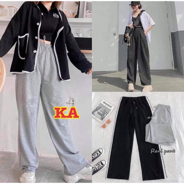 Quần ống rộng trơn K&A | BigBuy360 - bigbuy360.vn