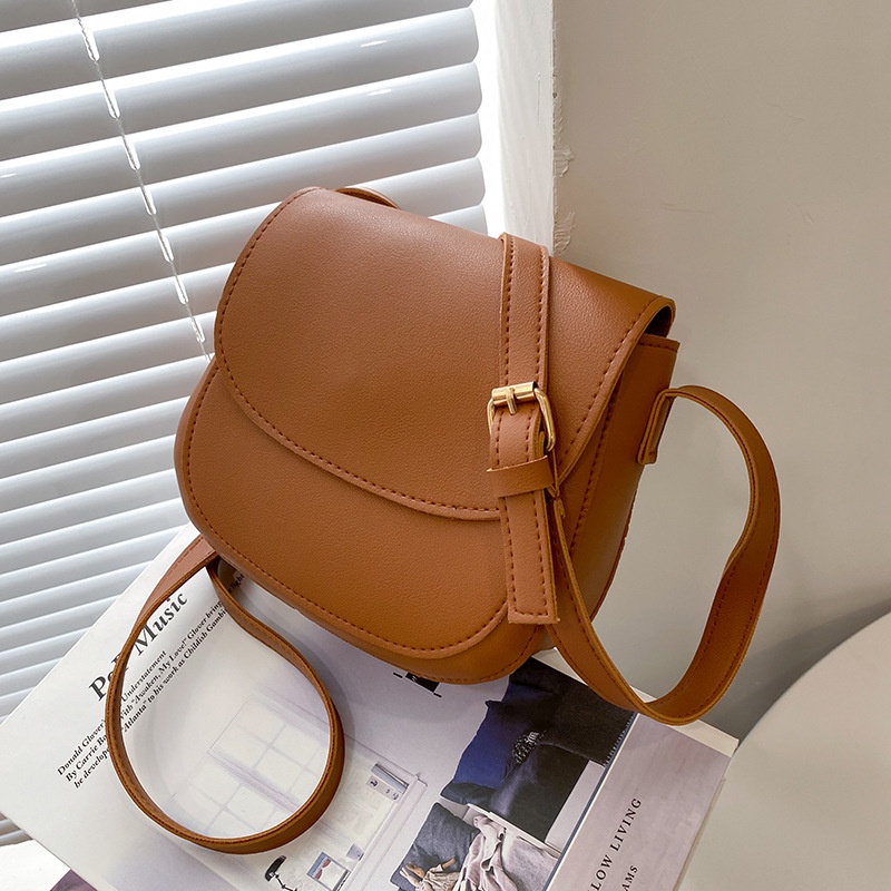 Túi đeo vai IELGY màu trơn phong cách phương Tây cổ điển cá tính cho nữ