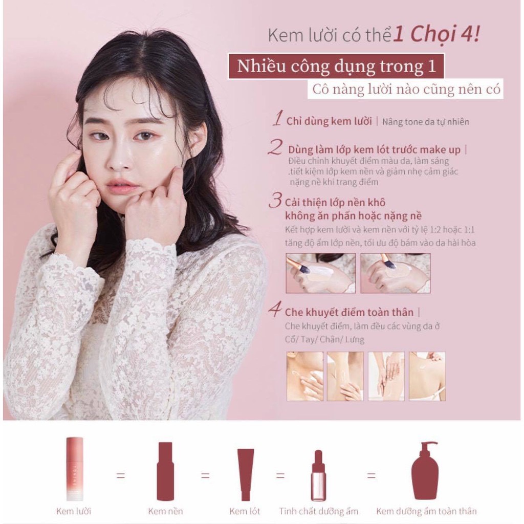 Kem lười Toning Light Cream nâng tông trắng da tự nhiên căng mướt chuẩn phong cách Hàn Quốc tặng túi Thơm Thái Lan Isme | BigBuy360 - bigbuy360.vn