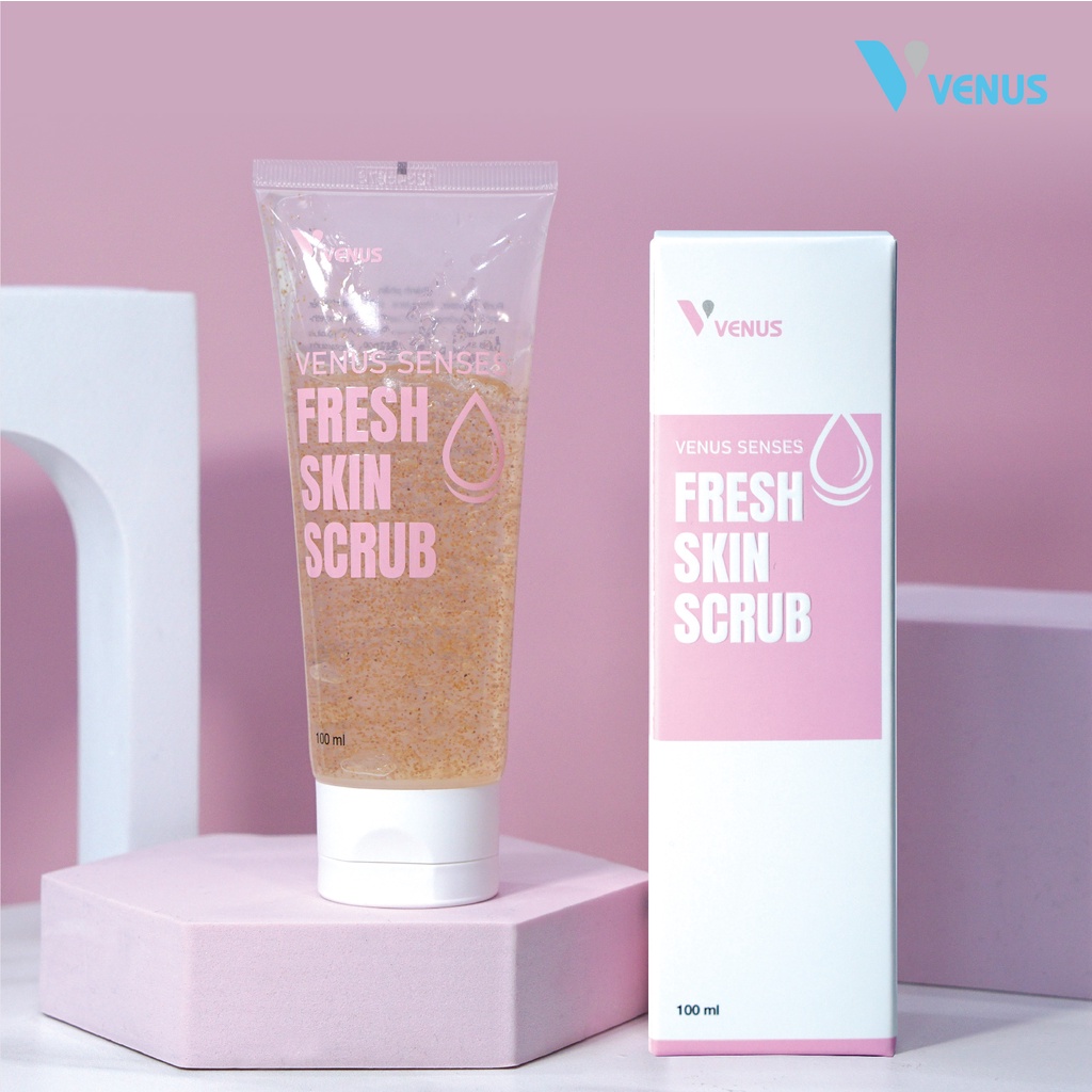 Tẩy da chết Venus Senses Fresh Skin Scrub làm sạch tế bào chết trên da tuýp 100ml