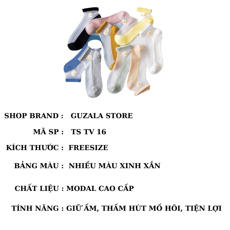 Túi 10 Đôi Tất Lưới  Hoa Cúc Xinh Xinh - MÃ: TS TV 16