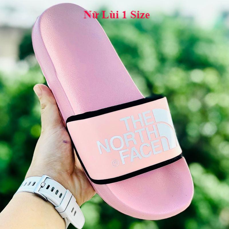 Dép unisex ❤️FREESHIP + Hộp❤️ dép the north face quai ngang thể thao nam nữ in chữ nổi, để ip siêu bền, chống trơn, hồng