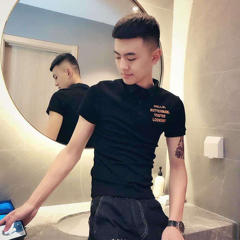 Áo Thun POLO Tay Ngắn Dáng Ôm In Họa Tiết Thời Trang Mùa Hè Dễ Phối Đồ Cho Nam