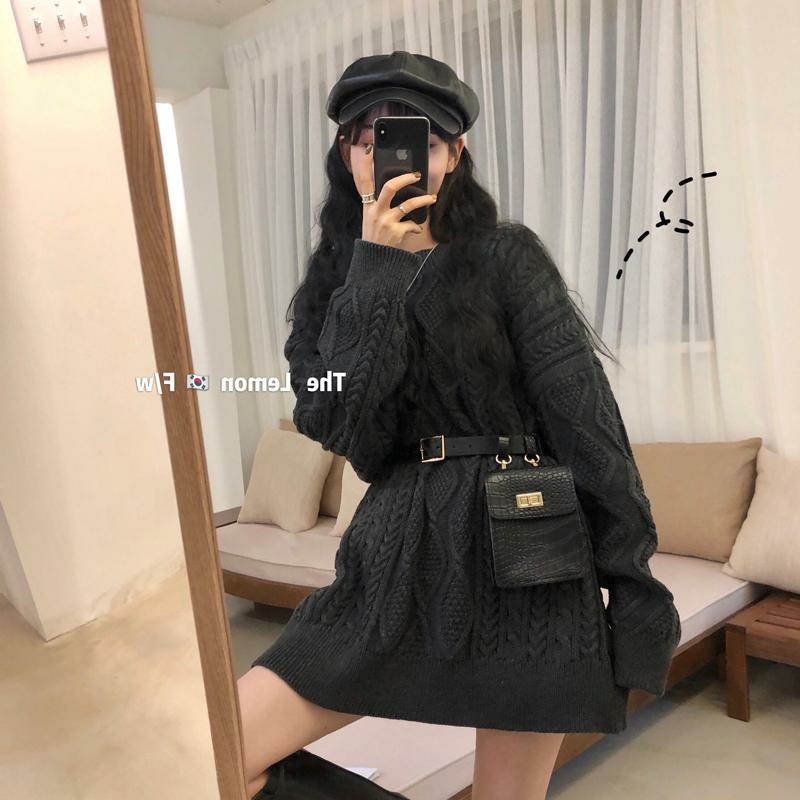 Đầm dệt kim dáng rộng dài vừa size lớn hợp thời trang cho nữ  | BigBuy360 - bigbuy360.vn