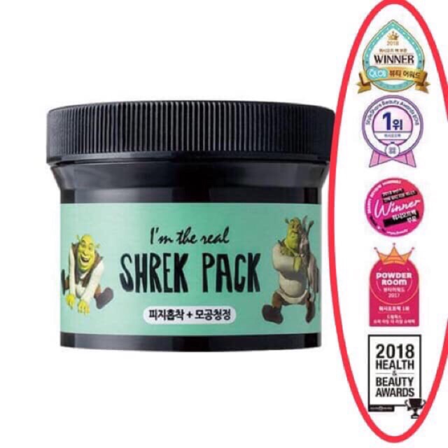 Mặt Nạ Bùn Tươi Shrek pack olive young dreamworks 110gr