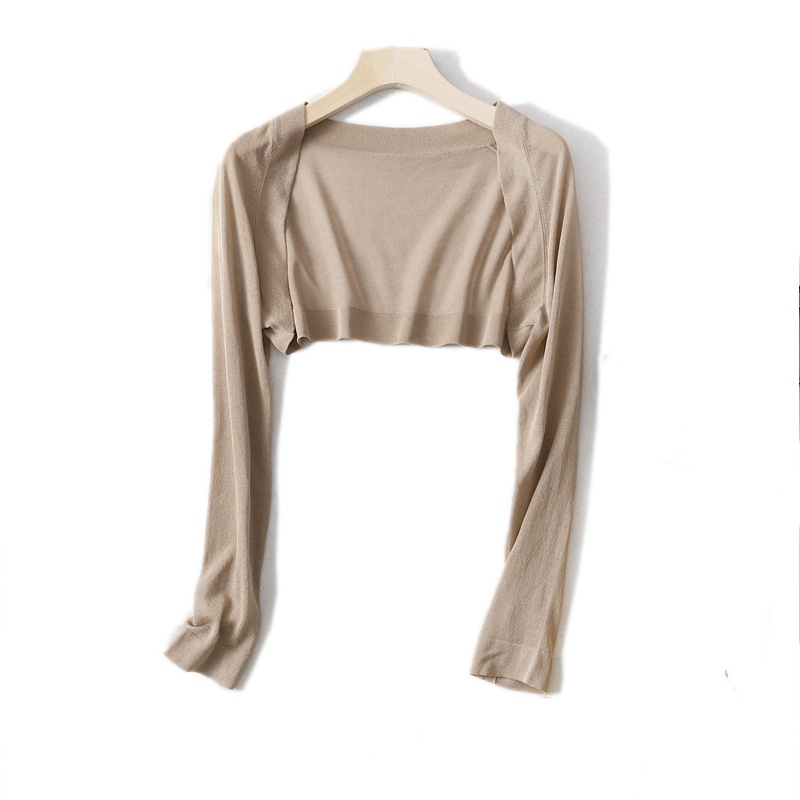 Áo cardigan SUXI dệt kim dài tay màu trơn phong cách Hàn Quốc mới