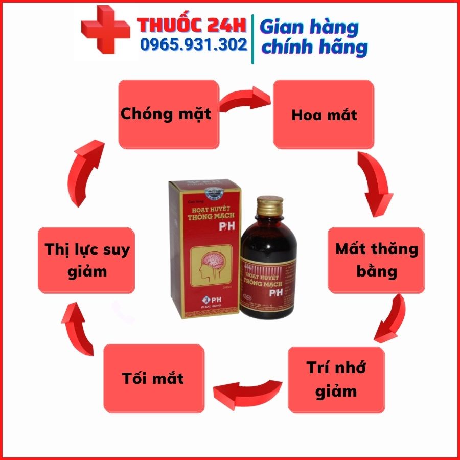 💊💊 Hoạt huyết Thông Mạch PH  - hoạt huyết dưỡng não dạng cao lỏng giúp giảm đau đầu, mất ngủ, hoa mắt.