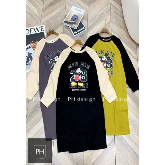 Đầm Len Nhung Dáng Suông Dài Thu Đông Siêu Xinh