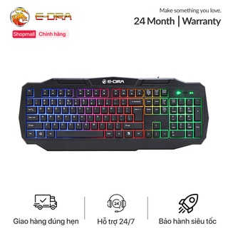 Bàn phím giả cơ e-dra ek503 - kết nối usb- led rainbow - chống nước - bào hành 24 tháng