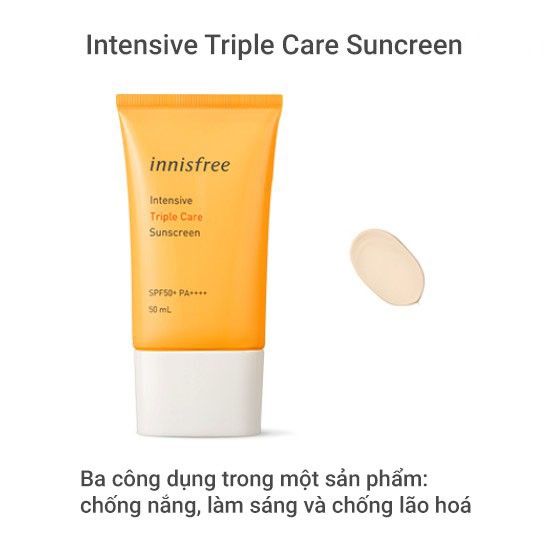 Kem Chống Nắng Toàn Diện Đa Chức Năng Innisfree Perfect Uv Protection Cream Triple Care Spf50+ Pa++++ (50ml)