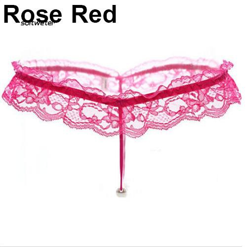 Quần lọt khe phối ren xỏ ngọc trai giả quyến rũ cho nữ