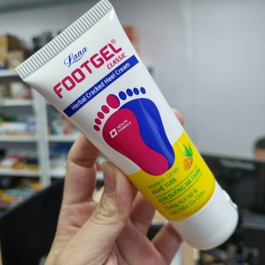 Kem dưỡng chân làm mềm mịn da LANA Footgel Classic Herbal Cracked Heel Cream (50g)