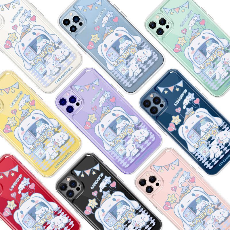 SANRIO Ốp Điện Thoại Cứng Trong Suốt Chống Sốc Hình Cinnamoroll Cho iPhone 14 11 13 12 X XS Pro Max xr Mini xr