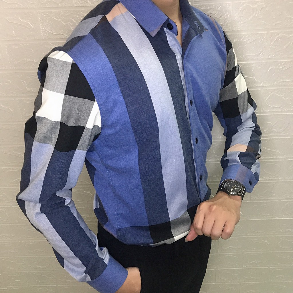 Áo Sơ Mi Nam Dài Tay Sọc Caro N&H02 Thời Trang Cao Cấp Thoải Mái - NEW | BigBuy360 - bigbuy360.vn