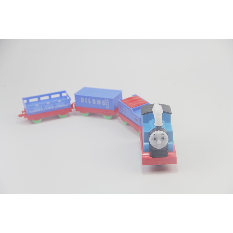 Đồ chơi mô hình tàu thomas 12 chi tiết - Hình ngộ nghĩnh 4 toa tầu 8 đường ray - Nhựa cao cấp an toàn khi chơi