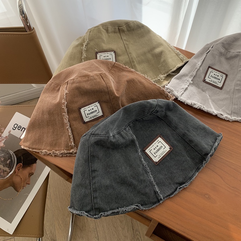 Mũ Bucket Màu Tối Phong Cách Retro Cá Tính