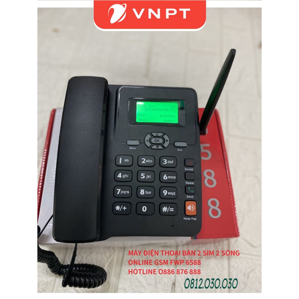 Loại 2 Sim ☎️ Điện Thoại Bàn Gắn Sim Di Động, Gphone, HomePhone ☎️ GSM FWP 6588 {Sales Sốc}