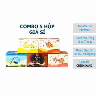 Combo 5 hộp Nước uống giảm cân EmoSlim 5 vị, giảm cân nhanh cấp tốc trong 7 ngày, sản phẩm sạch đạt tiêu chuẩn
