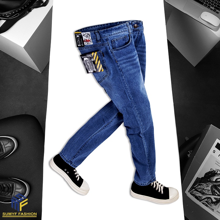 [Có Bigsize]Quần Jean xanh nam trơn ống slimfit có big size MÃ TL07