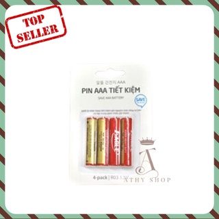 VỈ 4 VIÊN PIN AAA PINACO, combo bốn cục pin 3A, bin 3 A không sạc giá rẻ chất lượng cao, PINACO