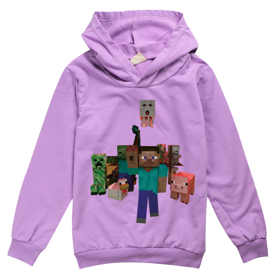 Áo Hoodie In Họa Tiết Game Minecraft Thời Trang Xuân Thu 2021 Cho Bé