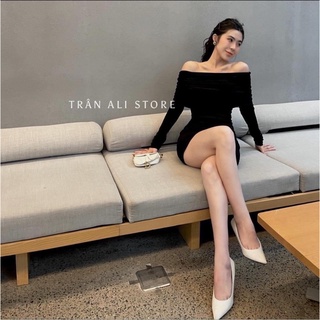 Đầm trễ vai ôm body sang chảnh