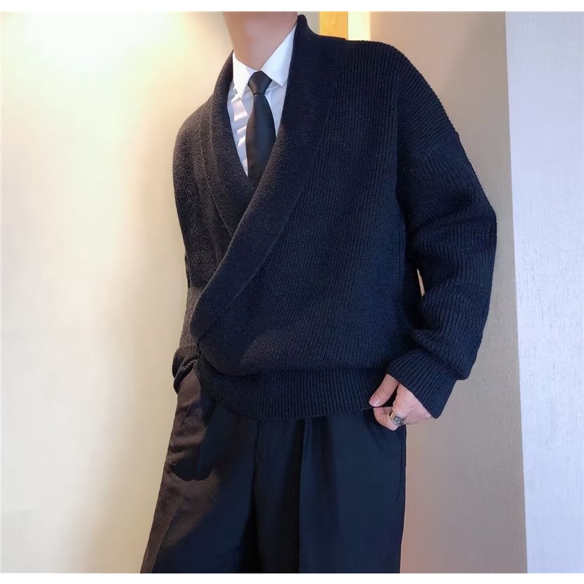 Áo KhoáC Cardigan DàI Tay Cổ Chữ V ThờI Trang Cho Nam