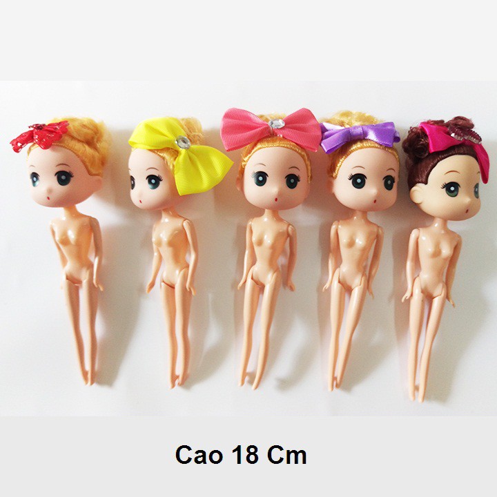 Túi 10 đồ chơi búp bê Chibi trang trí bánh sinh nhật -18Cm, búp bê trang trí bánh sinh nhật