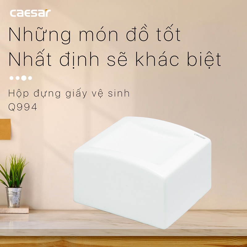 [Caesar]  HỘP SỨ ĐỰNG GIẤY VỆ SINH CAESAR Q994