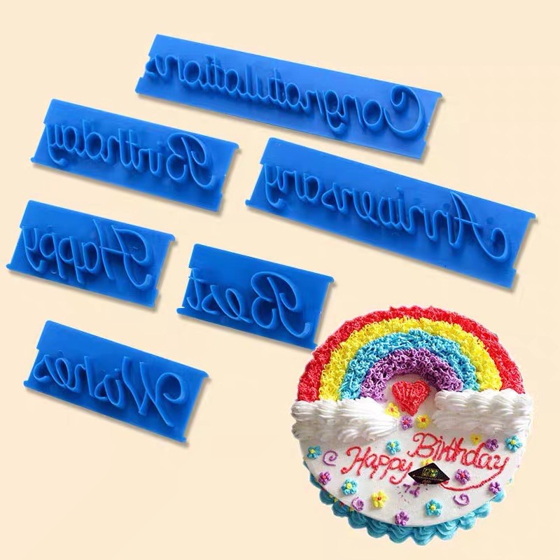Set 6 Chữ Viết Tay Dùng Để Trang Trí Bánh Kem Tiện Dụng