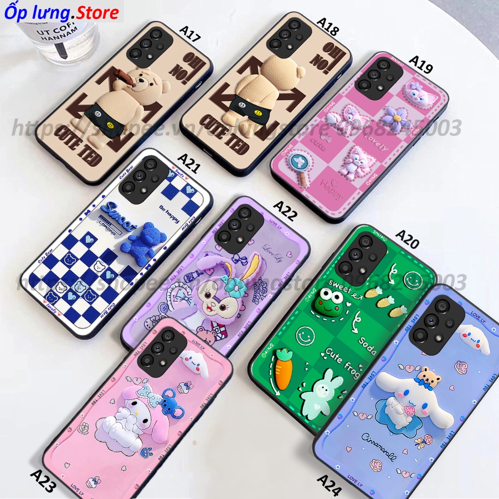 Ốp lưng Samsung A13 / A23 / A33 / A53 / A73 4G-5G in hình 3D gấu cute cool ngầu giả nổi.