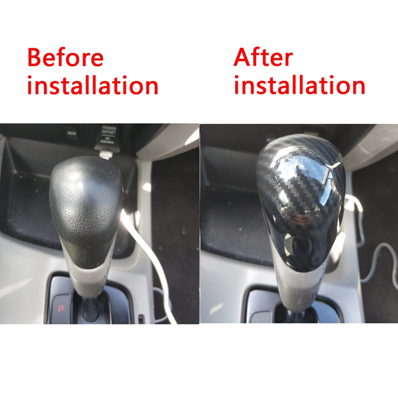 Vỏ Bọc Núm Gạt Cần Số Xe Hơi Bằng Sợi Carbon Cho Honda Civic 9Th AT 2012 2013 2014