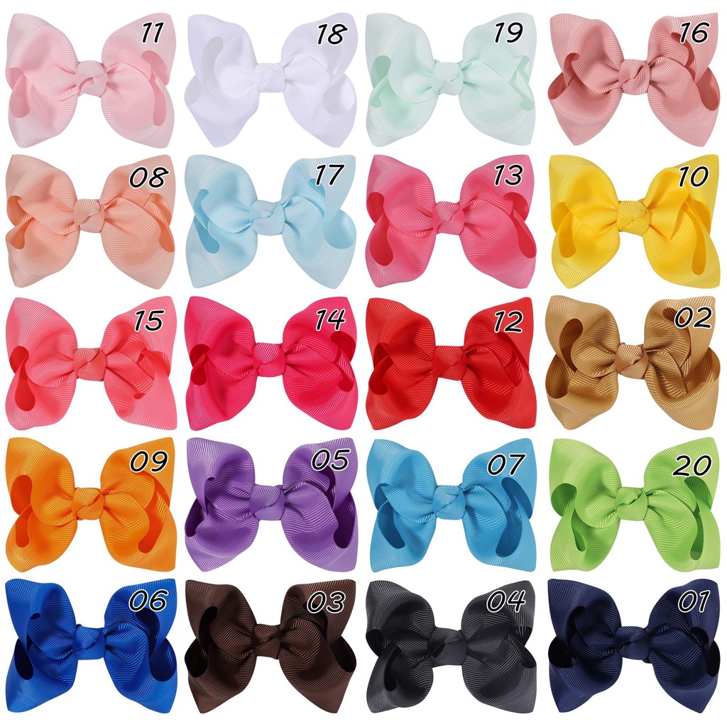 Set 10 kẹp tóc KIDSBOWS 4&quot; kiểu nơ ruy băng thời trang dành cho bé gái
