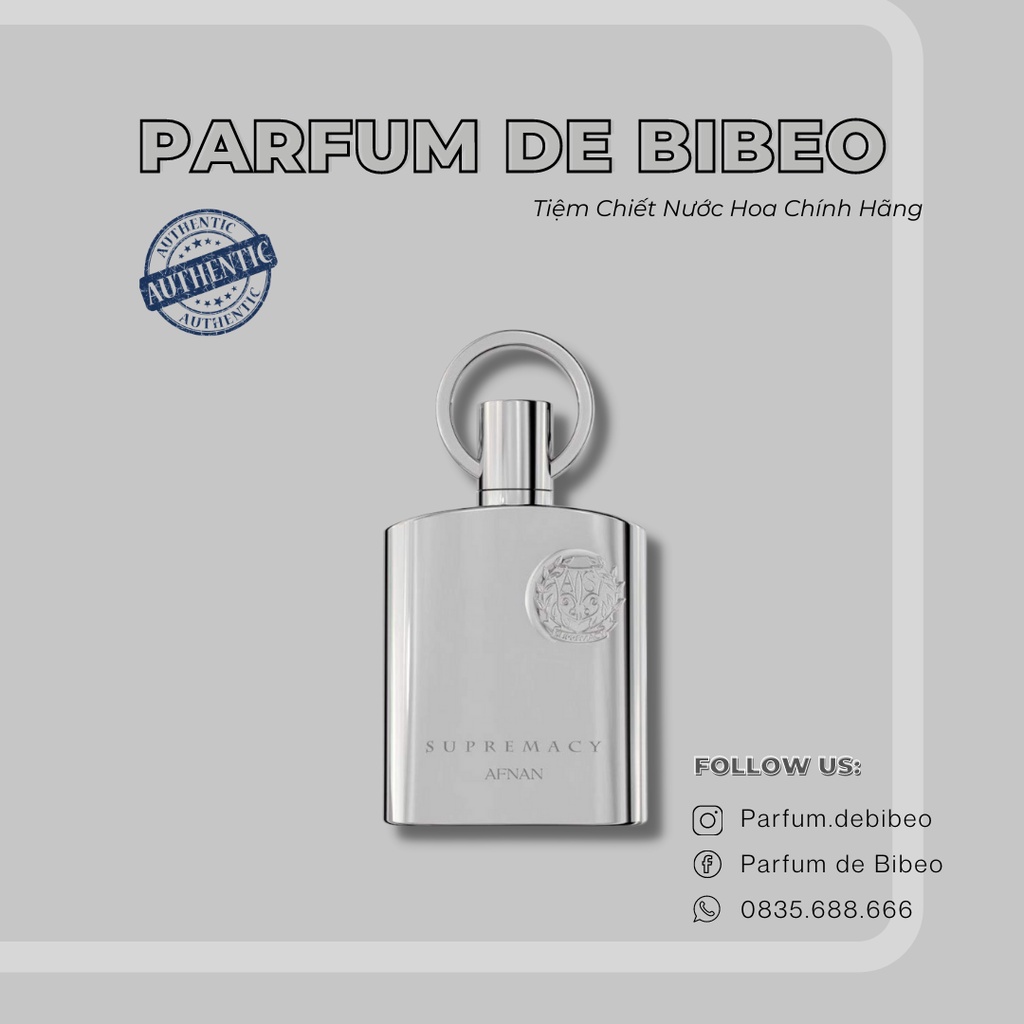 Parfum de Bibeo-Nước hoa nam chính hãng Afnan Supermacy Silver