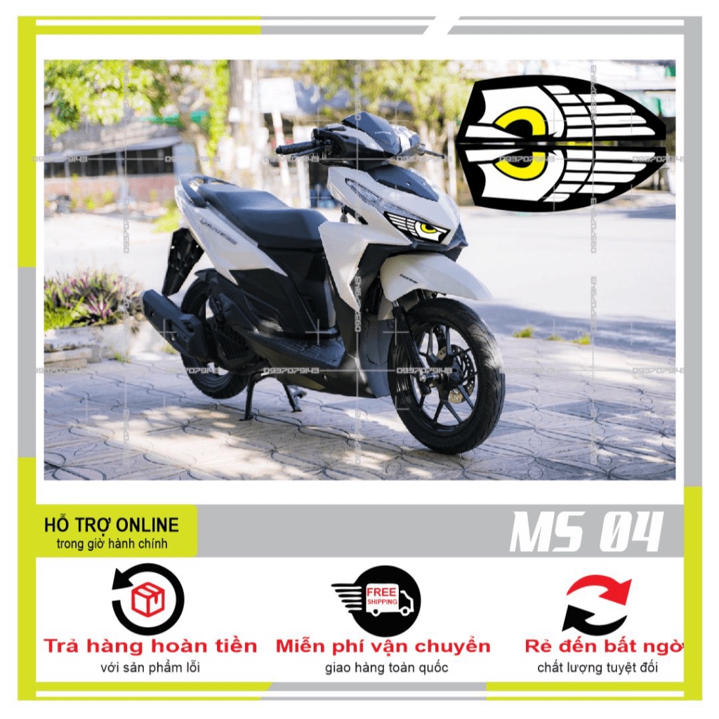 TEM DÁN ĐÈN SƯƠNG MÙ XE VARIO 2017 (DECAL TRONG SUỐT) MS 04 - SHINDECAL2