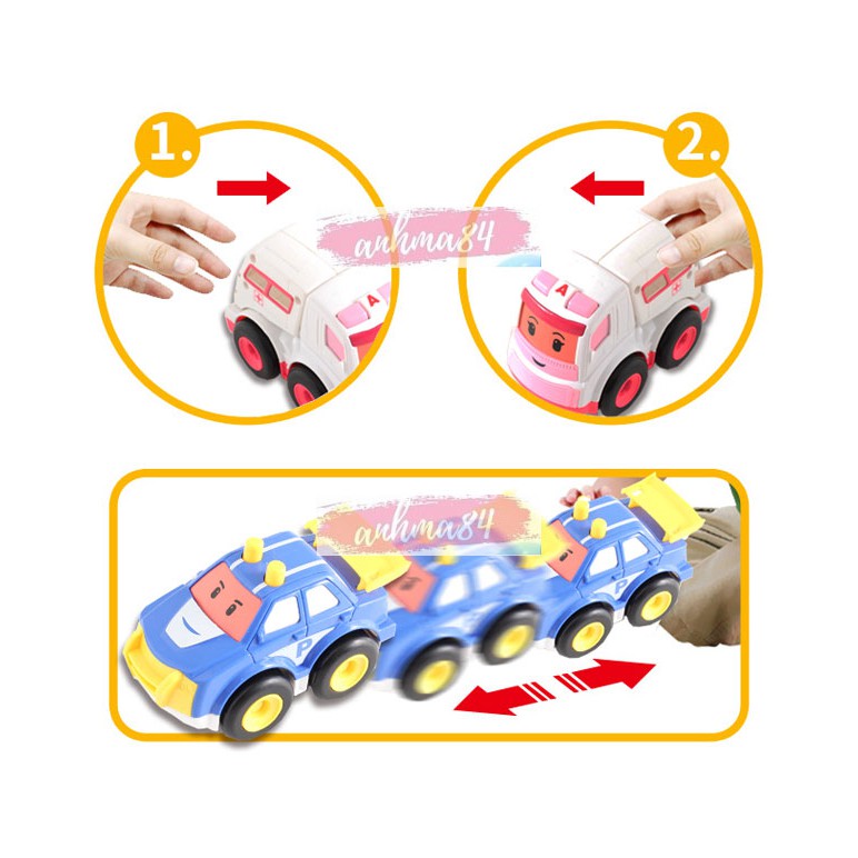 Đồ chơi 04 CHIẾC XE CHẠY TRỚN ROBOCAR POLY SIÊU ĐẸP - anhma84 store