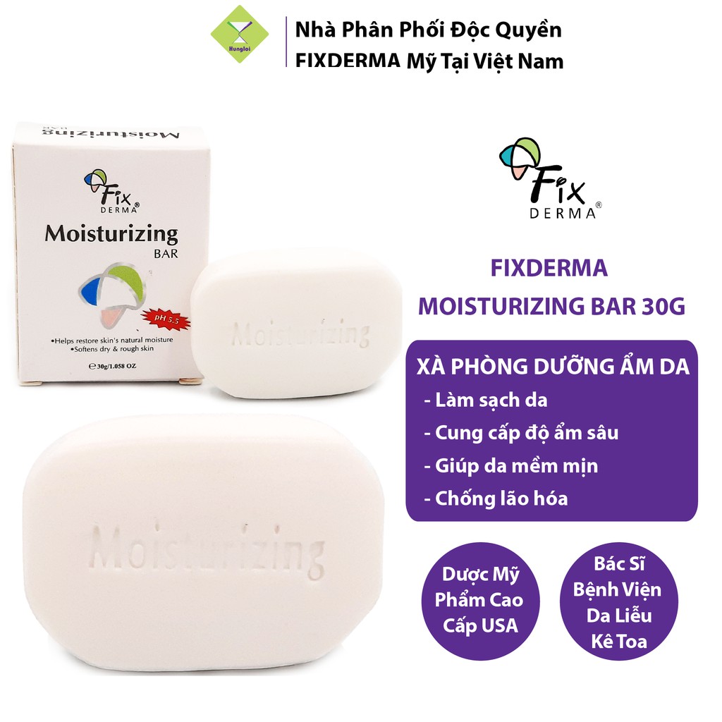 Xà Phòng Dưỡng Ẩm Mềm Mịn Da Fixderma Moisturizing Bar 30g