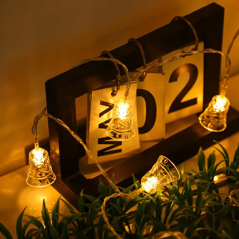 1.5M 10Leds Bells Fairy String Lights / Night Lamp for Curtain Kids Bedroom Wedding Party Patio Decor