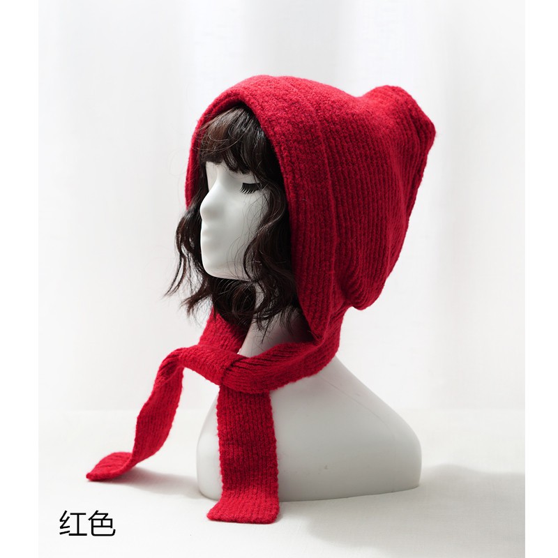 Mũ len trơn bảo vệ tai kiểu đơn giản retro Pháp Hàn Quốc thời trang thu đông cho nữ