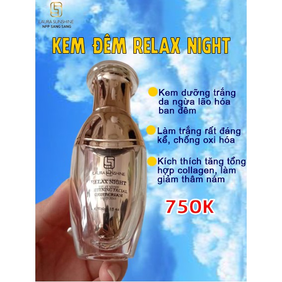 Kem dưỡng trắng da ngừa lão hóa ban đêm Relax Night 30g