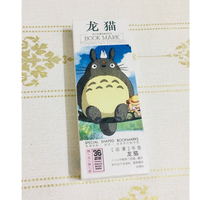 Bộ 36 ảnh bookmark totoro, đánh dấu trang anime totoro