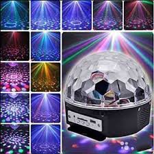 Đèn Led Vũ Trường Quả Cầu Xoay Pha Lê Cảm Ứng Theo Nhạc