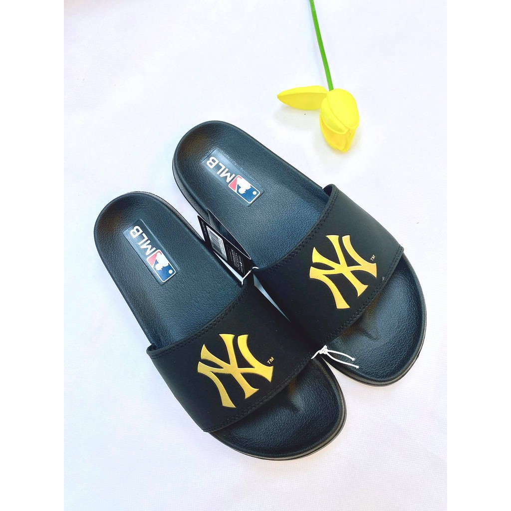 [AUTHENTIC 100%] MLB NỘi ĐỊA HÀN - Dép quai ngang MLB Classic NY Yankees Nam Nữ bản phối không hộp