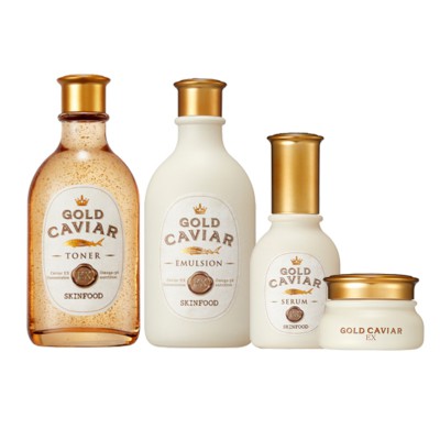 Bộ dưỡng săn chắc, cấp ẩm, ngăn ngừa lão hóa da Skinfood GOLD VAVIAR EX
