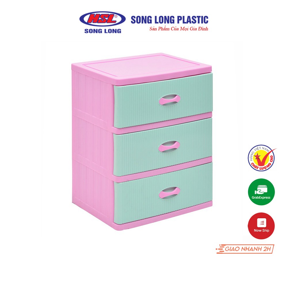 Tủ Lớn Sọc 3 Tầng Song Long Plastic