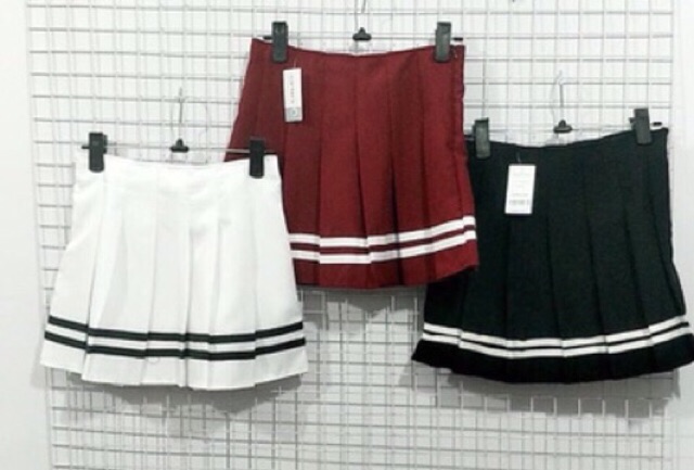 Chân váy tennis thủy thủ cạp cao chân 2 viền sọc năng động( cv xếp ly sọc) | BigBuy360 - bigbuy360.vn